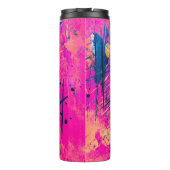 Summer Sunset Splatter Paint Abstract Thermosbeker (Achterkant)