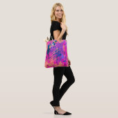 Summer Sunset Splatter Paint Abstract Tote Bag (Op model)