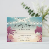 Summer Sunset String Lights Palm Tree RSVP (Staand voorkant)