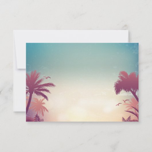 Summer Sunset String Lights Palm Tree RSVP (Achterkant)