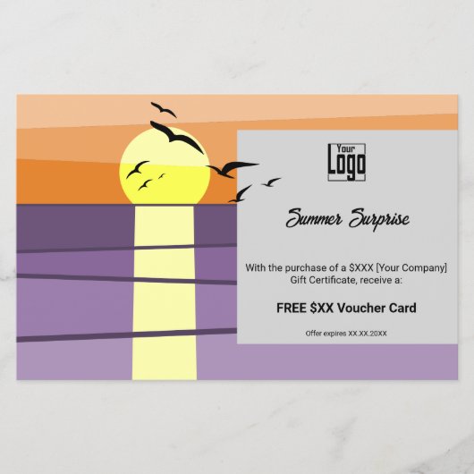 Summer Sunset Style · Cadeaubon Promo Flyer (Voorkant)