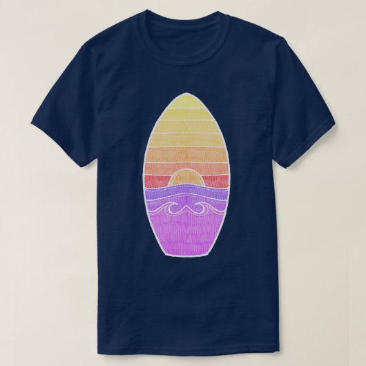 Summer Sunset Surfboard T-shirt (Design voorkant)