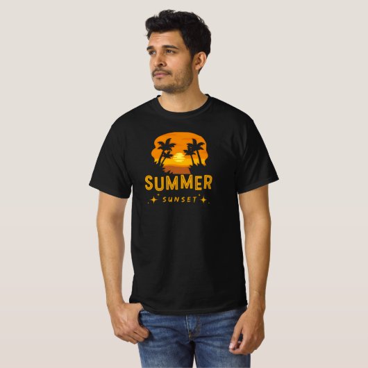 Summer sunset t-shirt (Voorkant volledig)