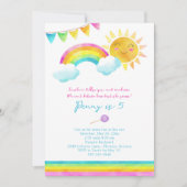 Summer Sunshine Birthday Party Invitation Kaart (Voorkant)