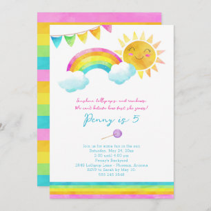 Summer Sunshine Birthday Party Invitation Kaart