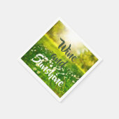 Summer Sunshine Fun Wine Servet (Hoek)