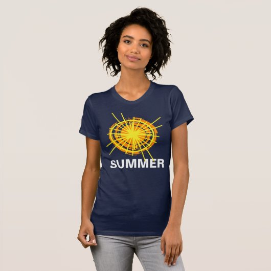 Summer Sunshine Funny aanpasbaar T-shirt (Voorkant volledig)
