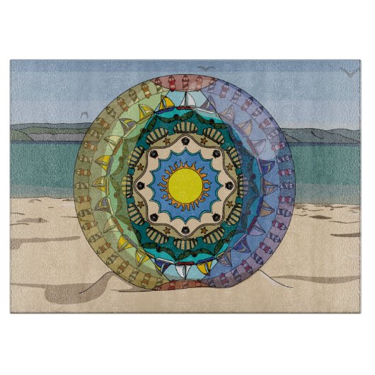 Summer Sunshine Glass Cutting Board Snijplank (Voorkant)