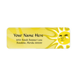 Summer Sunshine Return Address Label