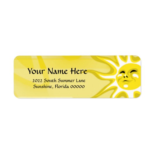 Summer Sunshine Return Address Label (Voorkant)