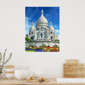 Summer Sunshine Sacre-Coeur Basilica Frankrijk Poster (Keuken)