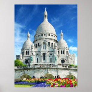 Summer Sunshine Sacre-Coeur Basilica Frankrijk Poster