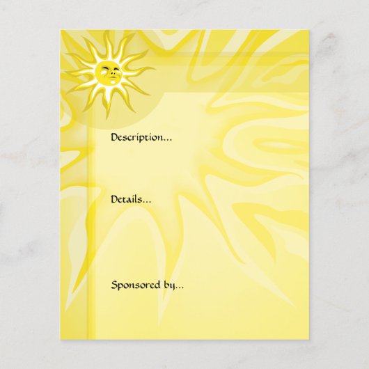 Summer Sunshine Small Event Flyer (Achterkant)