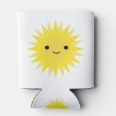 Summer Sunshine Smiling Cartoon Sun Blikjeskoeler (Achterkant)