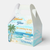 Summer Surf Birthday Party Bedankdoosjes (Achterkant)