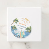 Summer Surf Birthday Party Bedankjes Labels (In situ)