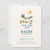 Summer Surf Birthday Party Invitation Kaart (Voorkant)