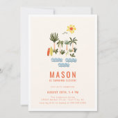 Summer Surf Birthday Party Invitation Kaart (Voorkant)