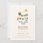 Summer Surf Birthday Party Invitation Kaart (Voorkant)