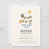 Summer Surf Birthday Party Kaart (Voorkant)