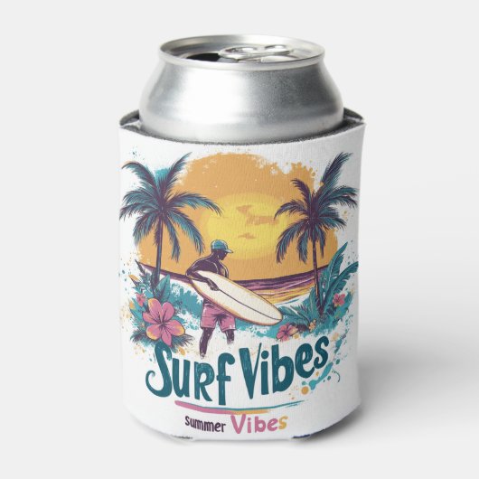 Summer Surf Vibes drink koeler (Blikje Voorkant)