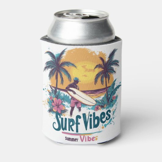 Summer Surf Vibes drink koeler (Blikje Achterkant)
