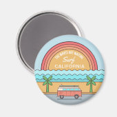 Summer Surfer aangepaste locatiemagneet Magneet (Voorkant / Achterkant)