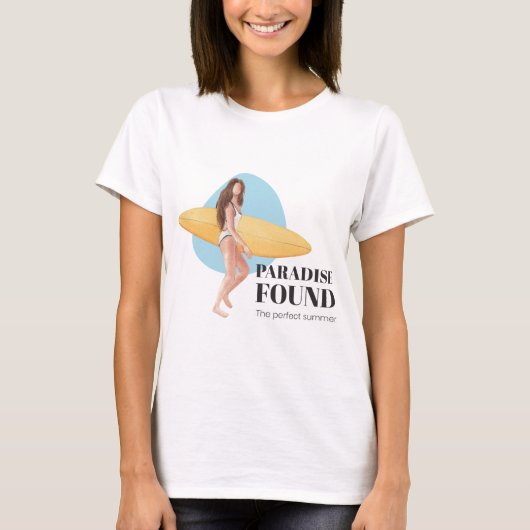 Summer Surfer Beach Girl T-shirt (Voorkant)