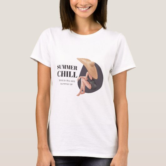 Summer Surfer Beach Girl T-shirt (Voorkant)