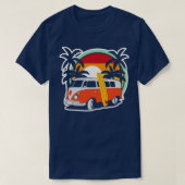 Summer Surfer Beach Hippie Van Surfboard T-shirt (Design voorkant)