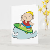 Summer Surfer Boy Kaart (Gele Bloem)