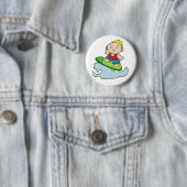 Summer Surfer Boy Ronde Button 5,7 Cm (In situ)