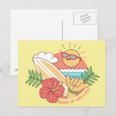 Summer Surfer briefkaart (Voorkant / Achterkant)