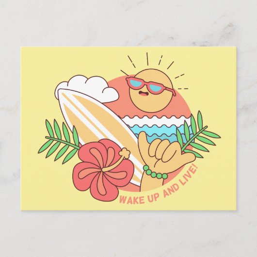 Summer Surfer briefkaart (Voorkant)