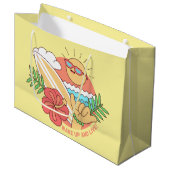 Summer Surfer: grote cadeaastas Large Cadeautasje (Voorkant Gekanteld)