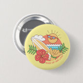 Summer Surfer-knoppen Ronde Button 5,7 Cm (Voorkant /achterkant)