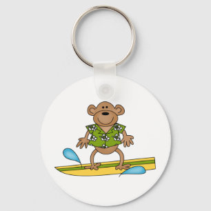Summer Surfer Monkey Sleutelhanger
