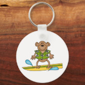Summer Surfer Monkey Sleutelhanger (Voorkant)