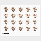 Summer Surfer Ronde Sticker (Vel)
