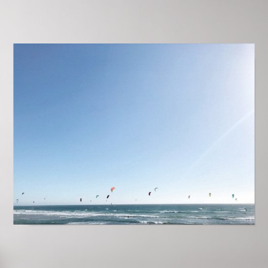 Summer Surfing California Beach Photography Poster (Voorkant)