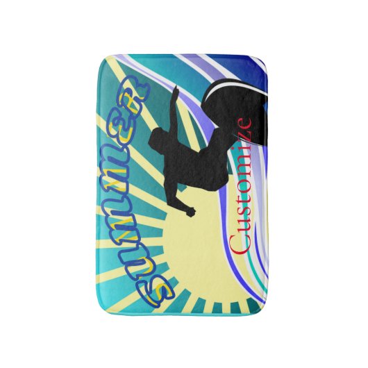 Summer Surfing Fun Thunder_Cove Badmat (Voorkant Verticaal)