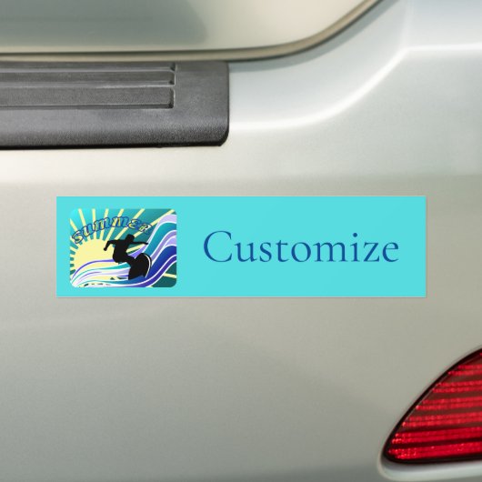 Summer Surfing Fun Thunder_Cove Bumpersticker (Op auto)