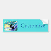 Summer Surfing Fun Thunder_Cove Bumpersticker (Voorkant)