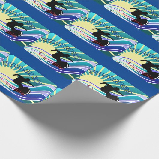 Summer Surfing Fun Thunder_Cove Cadeaupapier (Hoek)