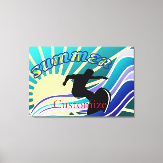 Summer Surfing Fun Thunder_Cove Canvas Afdruk (Voorkant)