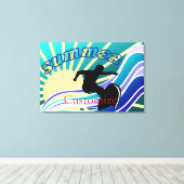 Summer Surfing Fun Thunder_Cove Canvas Afdruk (Insitu (Houten vloer))