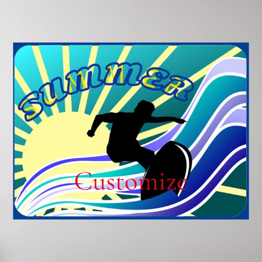 Summer Surfing Fun Thunder_Cove Poster (Voorkant)