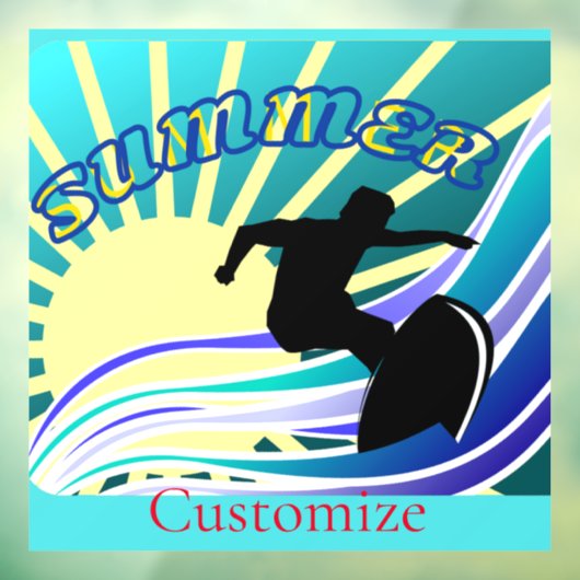 Summer Surfing Fun Thunder_Cove Raamsticker (Vel 3)
