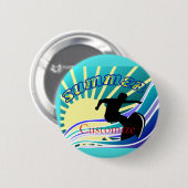 Summer Surfing Fun Thunder_Cove Ronde Button 5,7 Cm (Voorkant /achterkant)