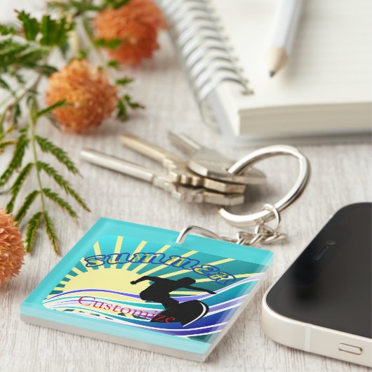 Summer Surfing Fun Thunder_Cove Sleutelhanger (Voorkant Rechts)